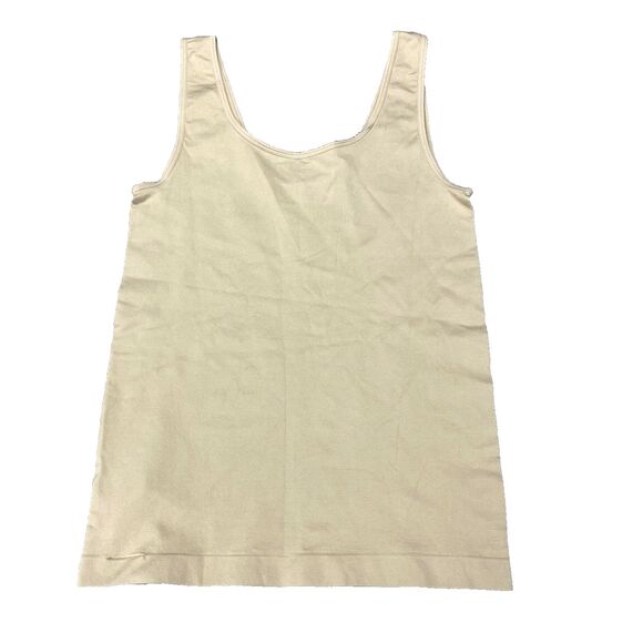 J. Crew Factory Beige Round Neck Tank Top Sz Medium MSRP: $29.50 - Picture 4 of 11